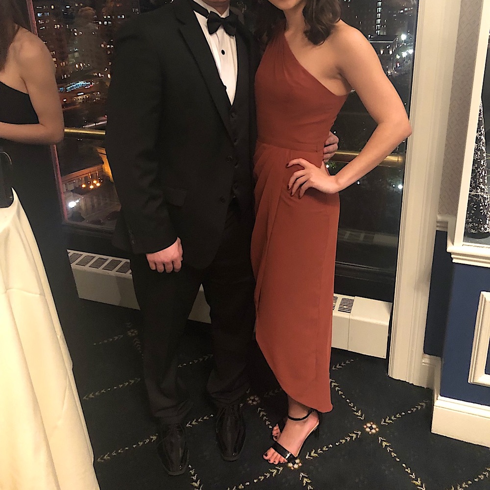 Burnt orange high low dress only worn once